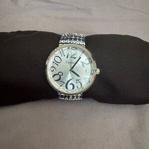 CLEARANCE Varsal Silver and Black Watch